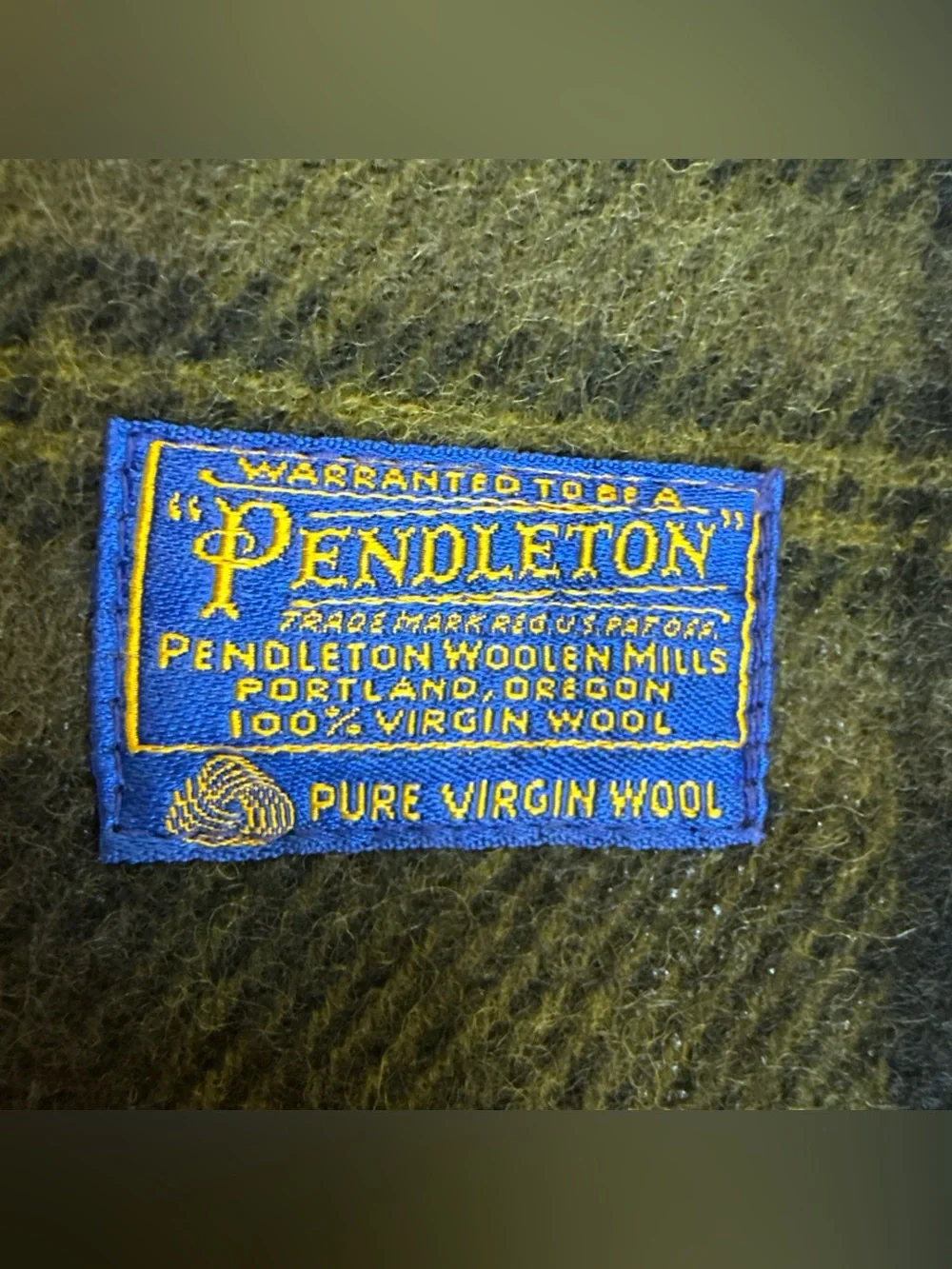 VTG Pendleton 100% Virgin Wool Plaid Tartan Fringe Blanket Throw 52